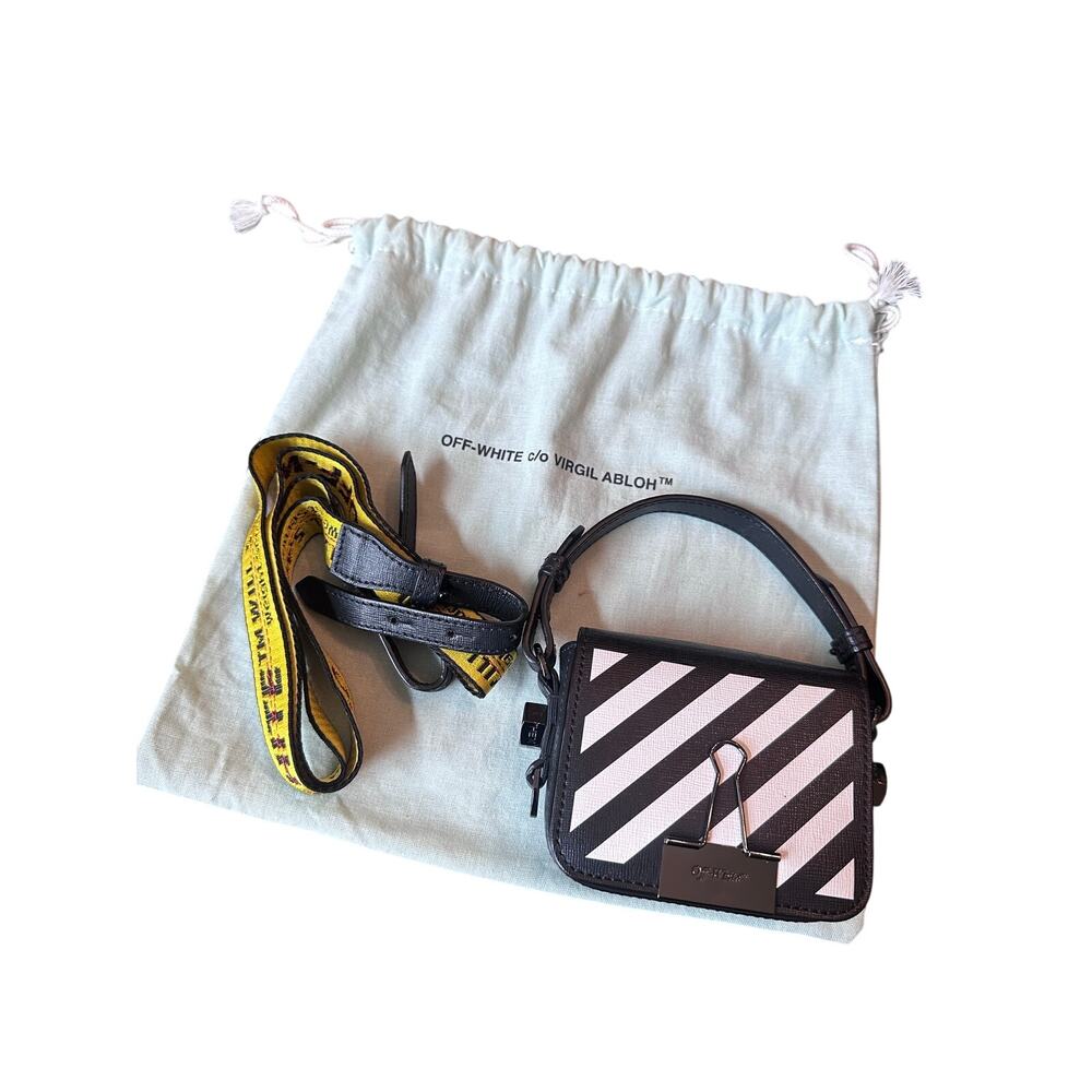Authentic Off-White Virgil Abloh Binder Clip Bag Mini Crossbody